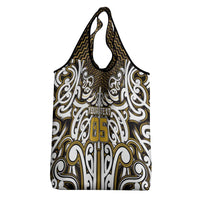 Custom Aotearoa Taranaki Grocery Bag Maori Tribal Pattern Mix Poutama