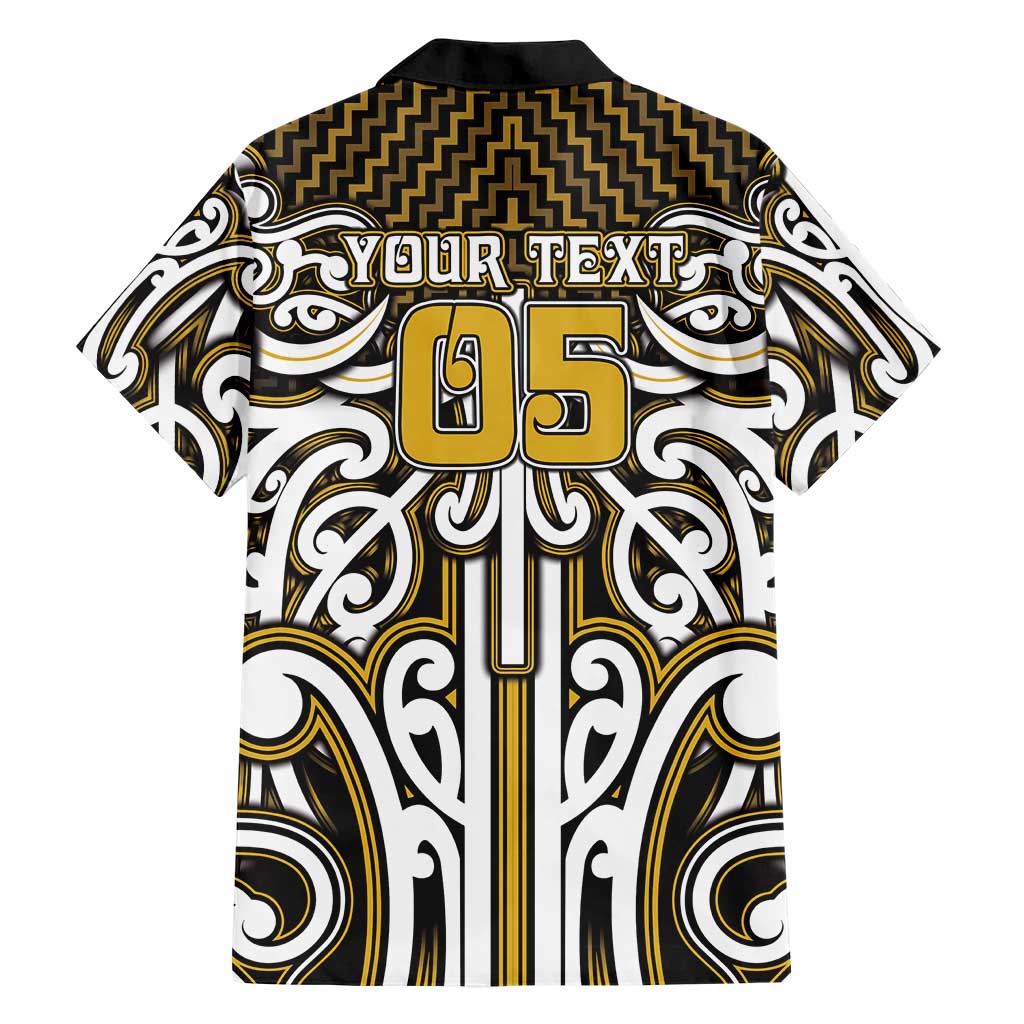 Custom Aotearoa Taranaki Hawaiian Shirt Maori Tribal Pattern Mix Poutama