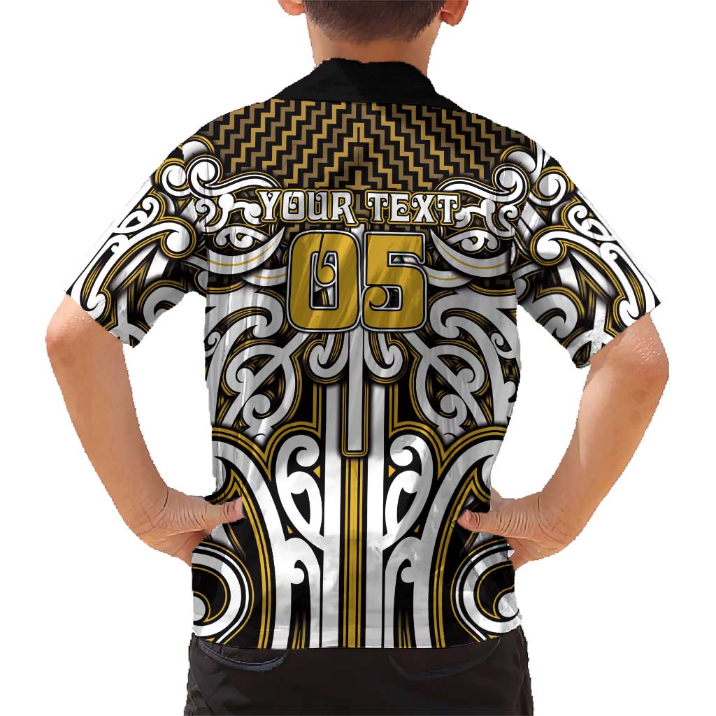 Custom Aotearoa Taranaki Hawaiian Shirt Maori Tribal Pattern Mix Poutama