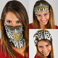 Custom Aotearoa Taranaki Neck Gaiter Maori Tribal Pattern Mix Poutama