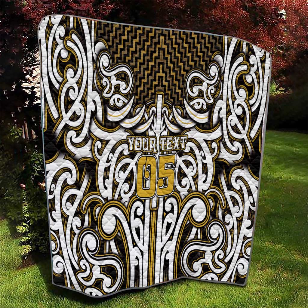 Custom Aotearoa Taranaki Quilt Maori Tribal Pattern Mix Poutama