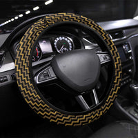 Aotearoa Taranaki Steering Wheel Cover Maori Tribal Pattern Mix Poutama
