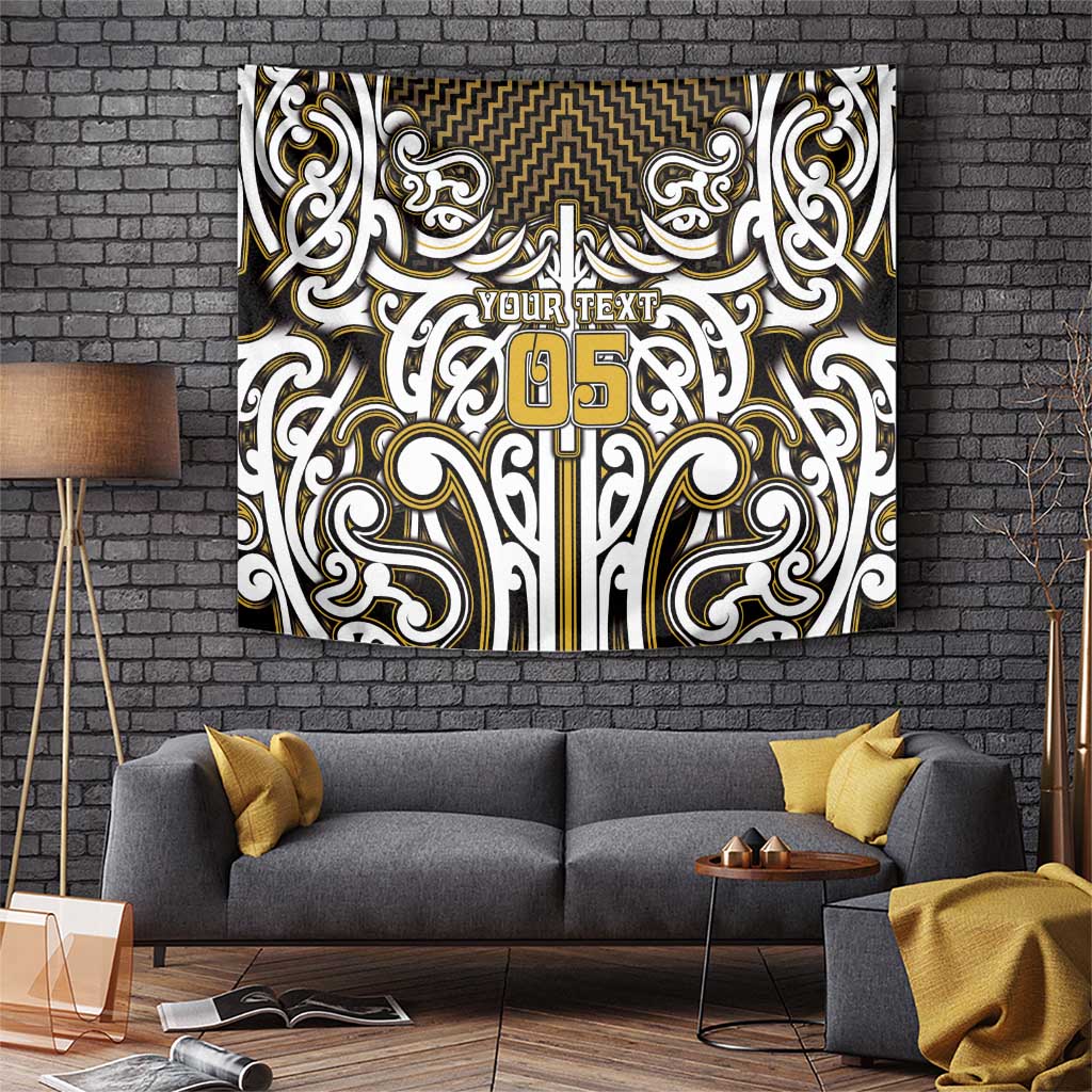 Custom Aotearoa Taranaki Tapestry Maori Tribal Pattern Mix Poutama