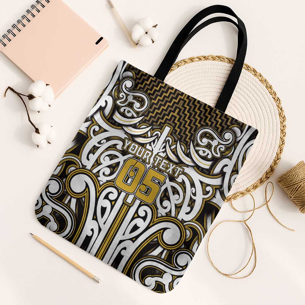 Custom Aotearoa Taranaki Tote Bag Maori Tribal Pattern Mix Poutama