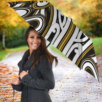 Custom Aotearoa Taranaki Umbrella Maori Tribal Pattern Mix Poutama