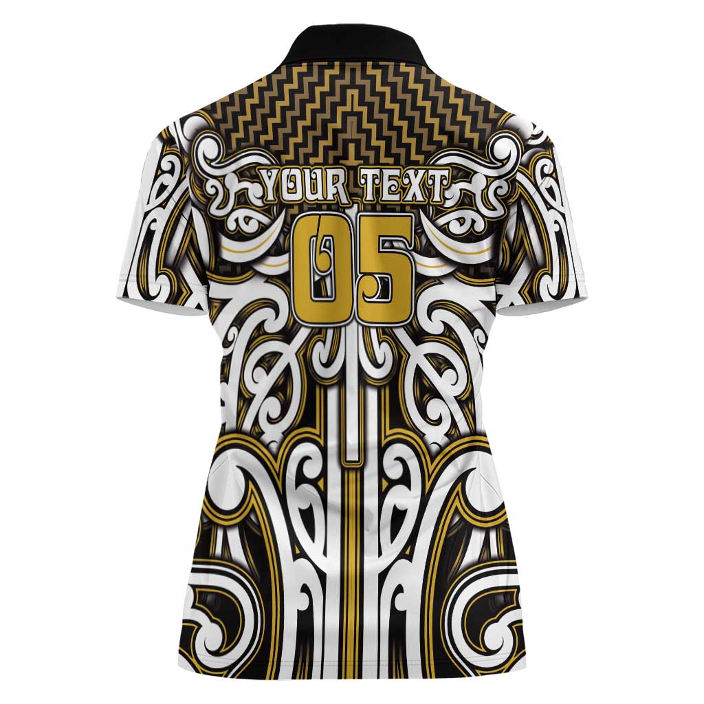 Custom Aotearoa Taranaki Women Polo Shirt Maori Tribal Pattern Mix Poutama