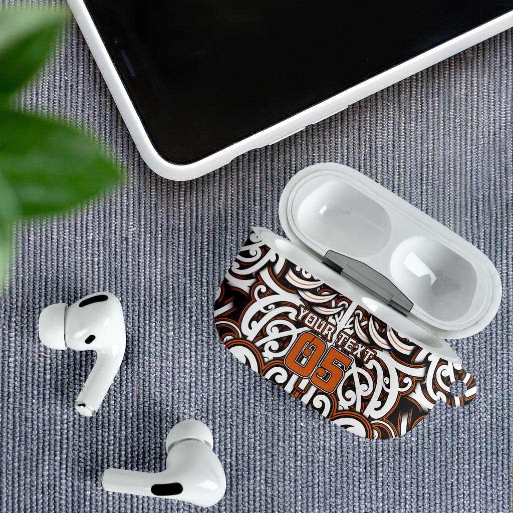 Custom Aotearoa Waikato AirPods Case Maori Tribal Pattern Mix Poutama