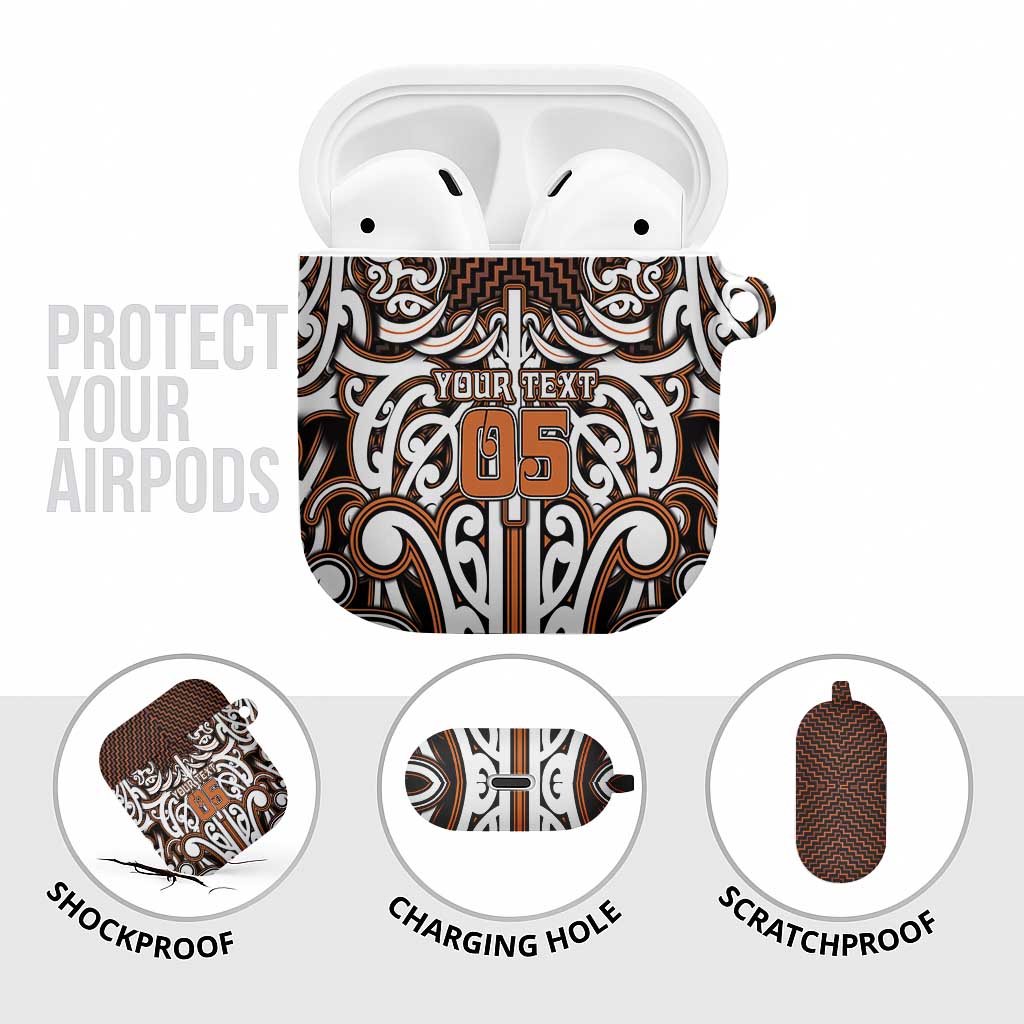 Custom Aotearoa Waikato AirPods Case Maori Tribal Pattern Mix Poutama