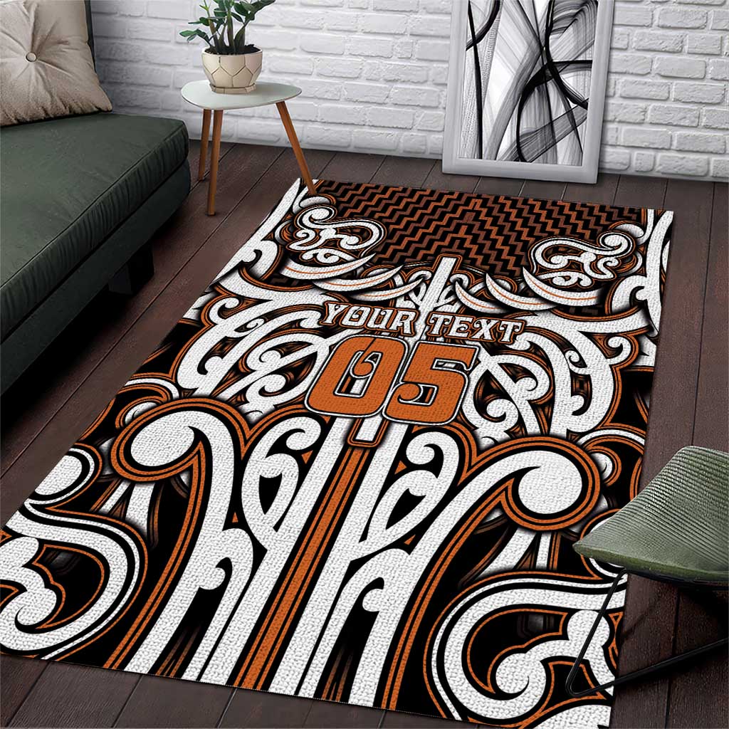 Custom Aotearoa Waikato Area Rug Maori Tribal Pattern Mix Poutama
