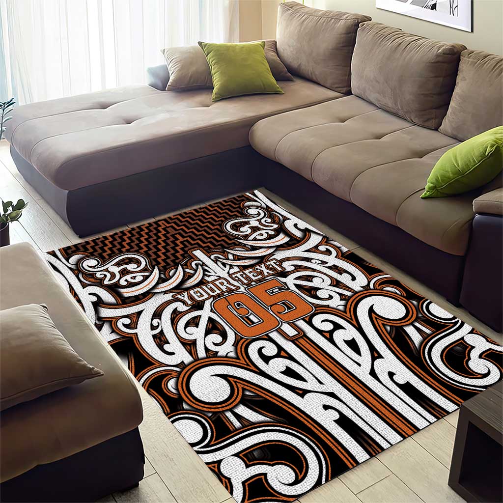 Custom Aotearoa Waikato Area Rug Maori Tribal Pattern Mix Poutama