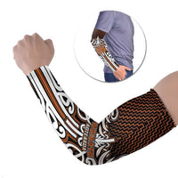 Custom Aotearoa Waikato Arm Sleeves Maori Tribal Pattern Mix Poutama
