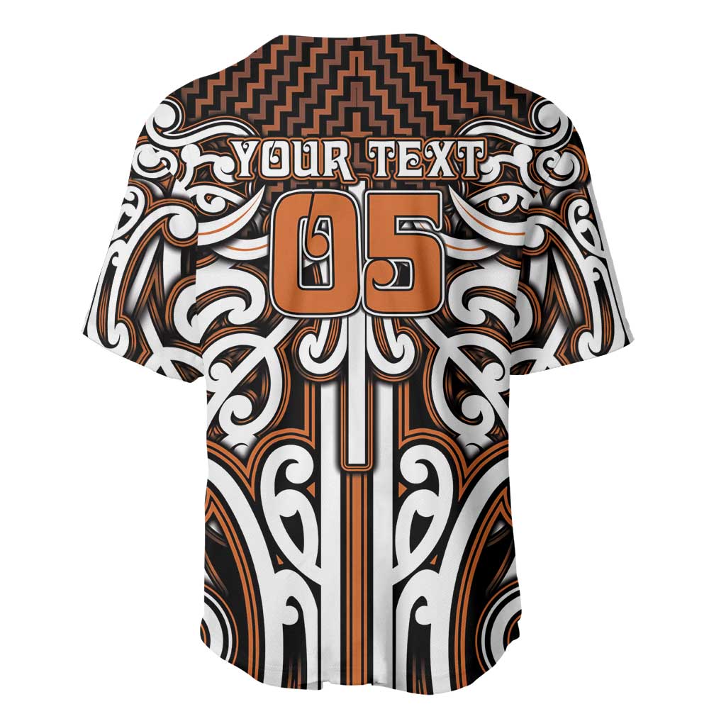 Custom Aotearoa Waikato Baseball Jersey Maori Tribal Pattern Mix Poutama