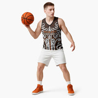 Custom Aotearoa Waikato Basketball Jersey Maori Tribal Pattern Mix Poutama