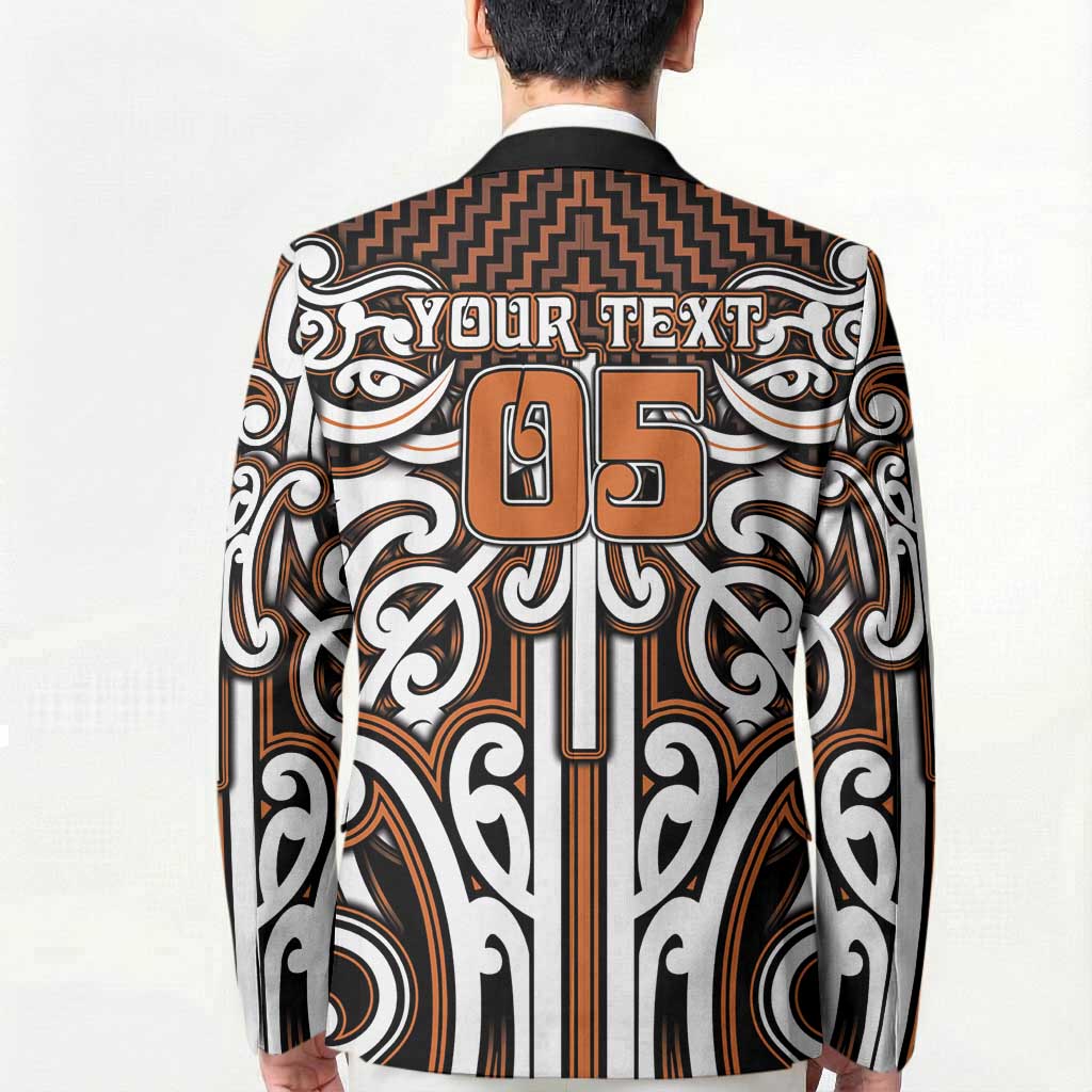 Custom Aotearoa Waikato Blazer Maori Tribal Pattern Mix Poutama