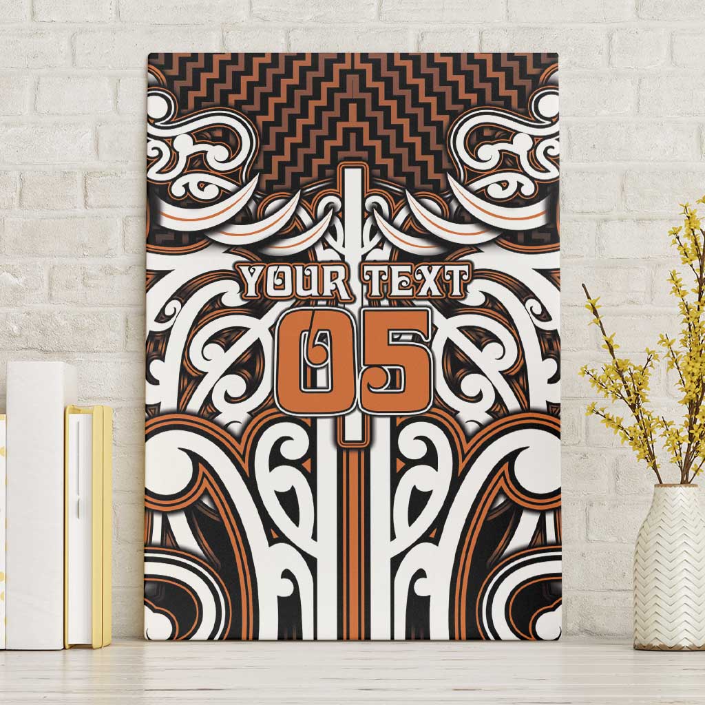 Custom Aotearoa Waikato Canvas Wall Art Maori Tribal Pattern Mix Poutama