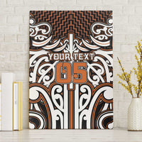 Custom Aotearoa Waikato Canvas Wall Art Maori Tribal Pattern Mix Poutama