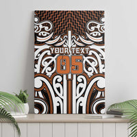 Custom Aotearoa Waikato Canvas Wall Art Maori Tribal Pattern Mix Poutama