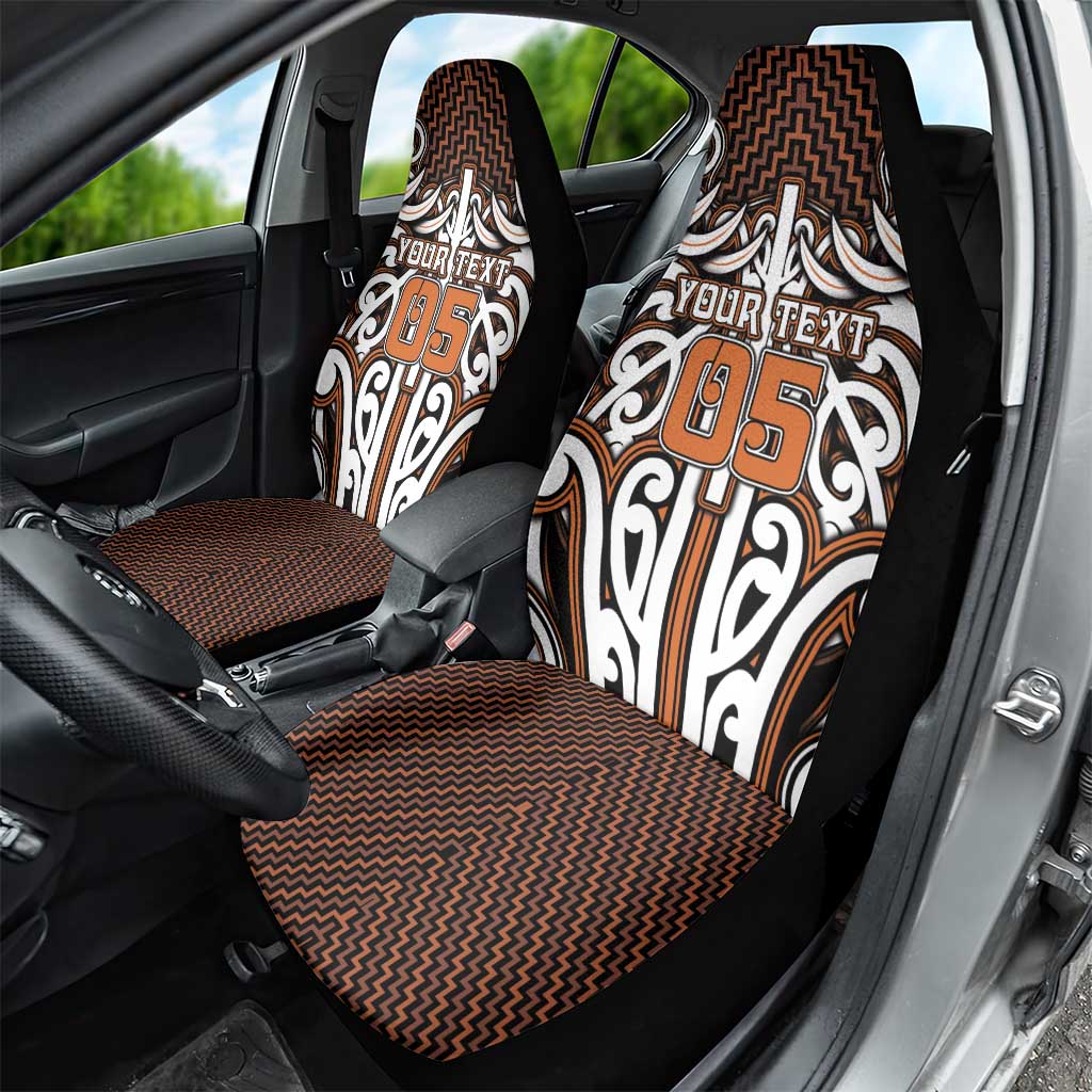 Custom Aotearoa Waikato Car Seat Cover Maori Tribal Pattern Mix Poutama