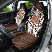 Custom Aotearoa Waikato Car Seat Cover Maori Tribal Pattern Mix Poutama