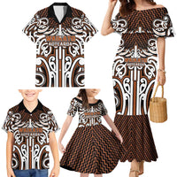 Custom Aotearoa Waikato Family Matching Mermaid Dress and Hawaiian Shirt Maori Tribal Pattern Mix Poutama LT05 - Polynesian Pride
