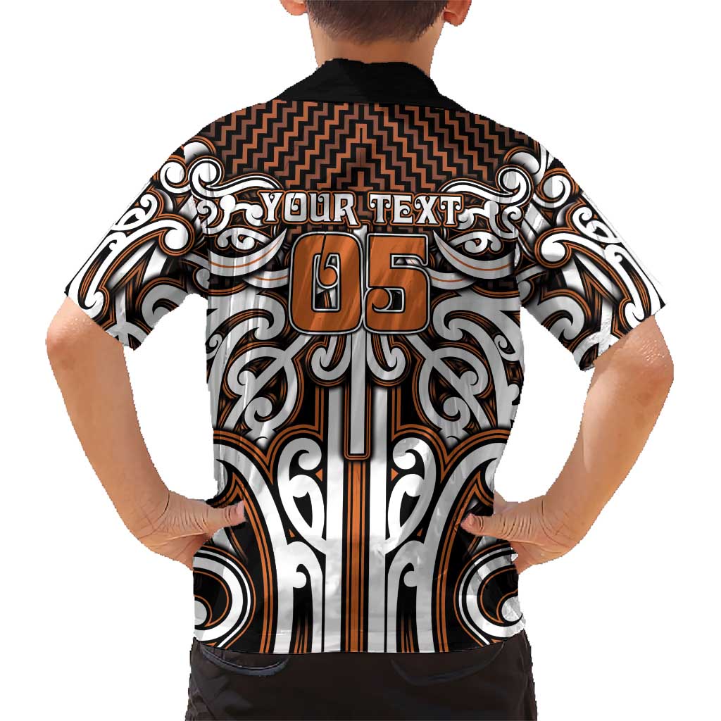 Custom Aotearoa Waikato Family Matching Off Shoulder Short Dress and Hawaiian Shirt Maori Tribal Pattern Mix Poutama LT05 - Polynesian Pride