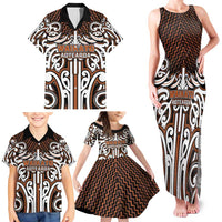Custom Aotearoa Waikato Family Matching Tank Maxi Dress and Hawaiian Shirt Maori Tribal Pattern Mix Poutama LT05 - Polynesian Pride