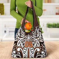 Custom Aotearoa Waikato Grocery Bag Maori Tribal Pattern Mix Poutama