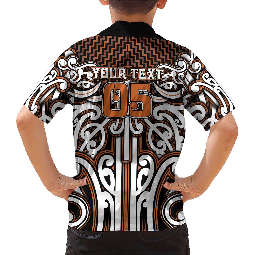 Custom Aotearoa Waikato Hawaiian Shirt Maori Tribal Pattern Mix Poutama