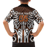 Custom Aotearoa Waikato Hawaiian Shirt Maori Tribal Pattern Mix Poutama