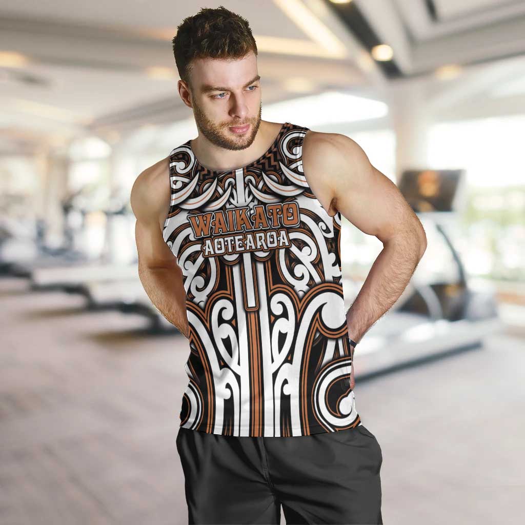 Custom Aotearoa Waikato Men Tank Top Maori Tribal Pattern Mix Poutama