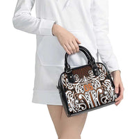 Custom Aotearoa Waikato Shoulder Handbag Maori Tribal Pattern Mix Poutama