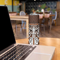 Custom Aotearoa Waikato Skinny Tumbler Maori Tribal Pattern Mix Poutama
