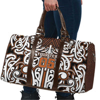 Custom Aotearoa Waikato Travel Bag Maori Tribal Pattern Mix Poutama