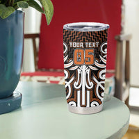 Custom Aotearoa Waikato Tumbler Cup Maori Tribal Pattern Mix Poutama
