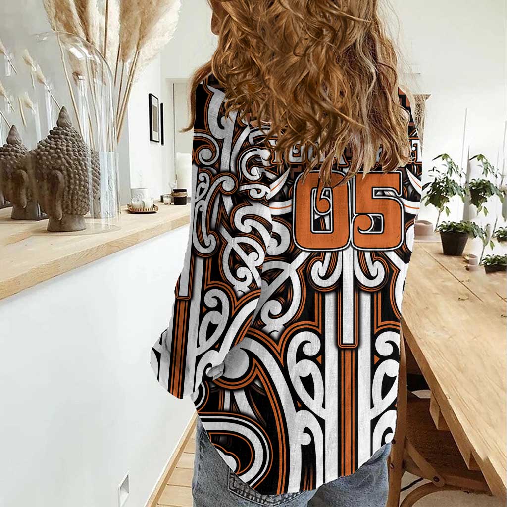 Custom Aotearoa Waikato Women Casual Shirt Maori Tribal Pattern Mix Poutama