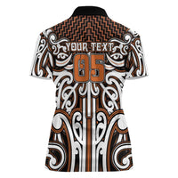Custom Aotearoa Waikato Women Polo Shirt Maori Tribal Pattern Mix Poutama