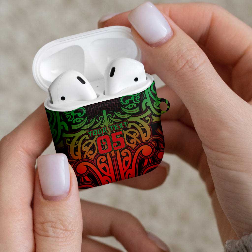 Custom Aotearoa Tuhoe AirPods Case Maori Tribal Pattern Mix Poutama