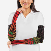 Custom Aotearoa Tuhoe Arm Sleeves Maori Tribal Pattern Mix Poutama
