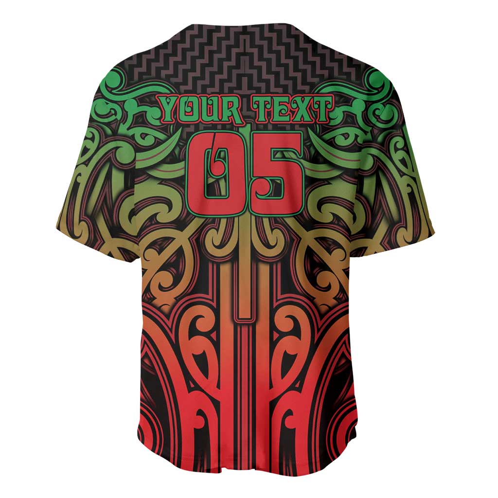 Custom Aotearoa Tuhoe Baseball Jersey Maori Tribal Pattern Mix Poutama