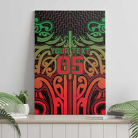 Custom Aotearoa Tuhoe Canvas Wall Art Maori Tribal Pattern Mix Poutama