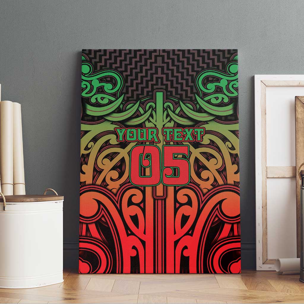 Custom Aotearoa Tuhoe Canvas Wall Art Maori Tribal Pattern Mix Poutama