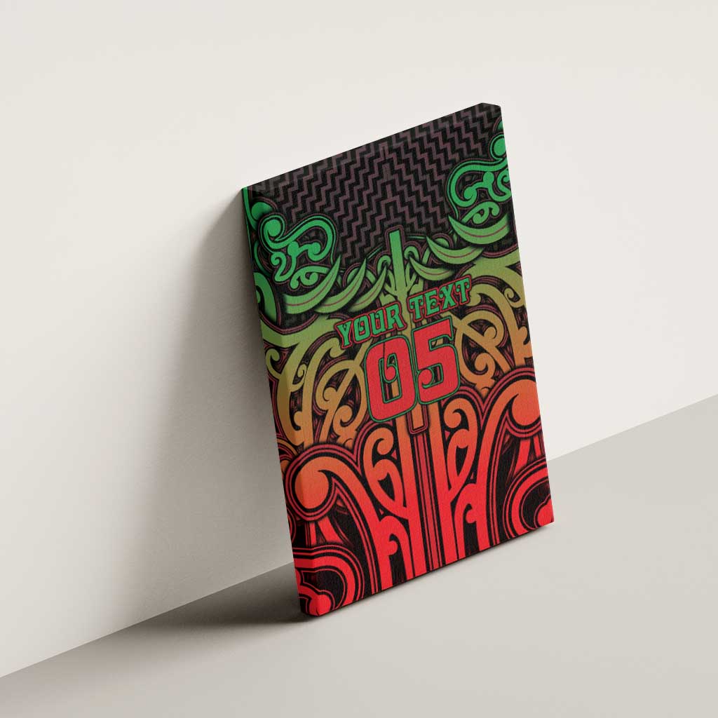 Custom Aotearoa Tuhoe Canvas Wall Art Maori Tribal Pattern Mix Poutama