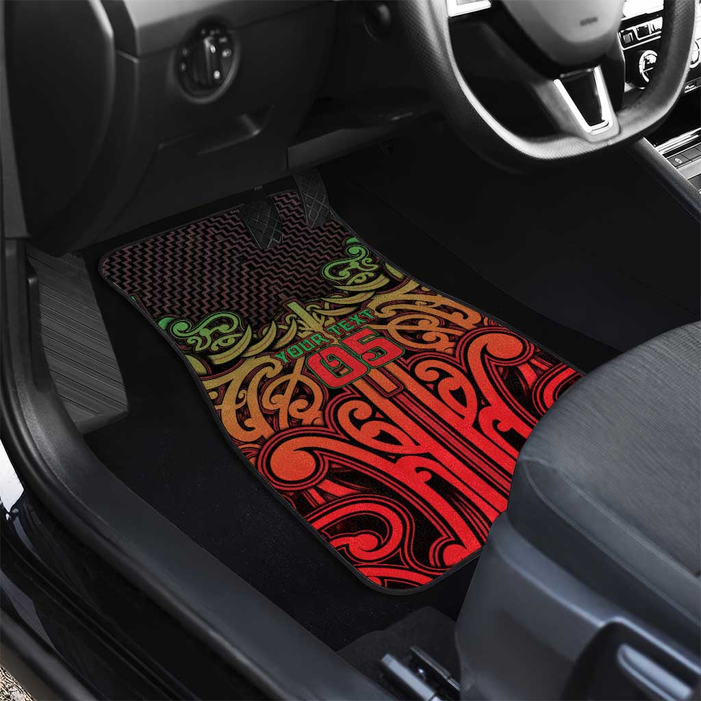 Custom Aotearoa Tuhoe Car Mats Maori Tribal Pattern Mix Poutama