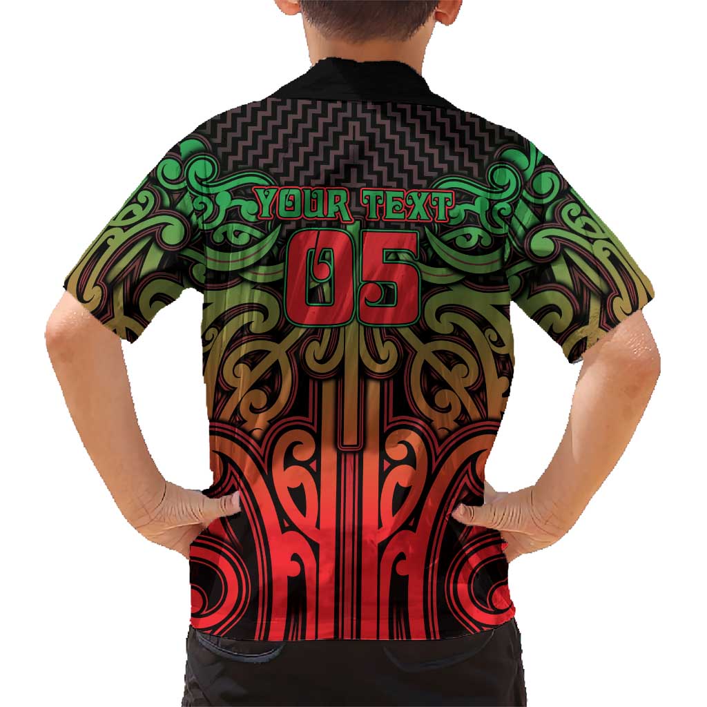 Custom Aotearoa Tuhoe Family Matching Puletasi and Hawaiian Shirt Maori Tribal Pattern Mix Poutama