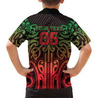 Custom Aotearoa Tuhoe Family Matching Puletasi and Hawaiian Shirt Maori Tribal Pattern Mix Poutama