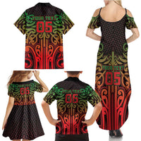 Custom Aotearoa Tuhoe Family Matching Summer Maxi Dress and Hawaiian Shirt Maori Tribal Pattern Mix Poutama LT05 - Polynesian Pride