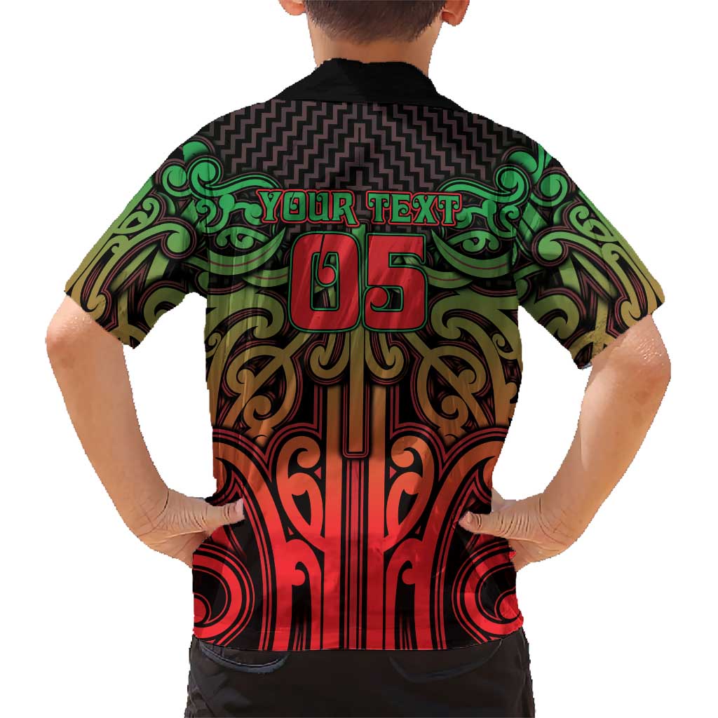 Custom Aotearoa Tuhoe Hawaiian Shirt Maori Tribal Pattern Mix Poutama