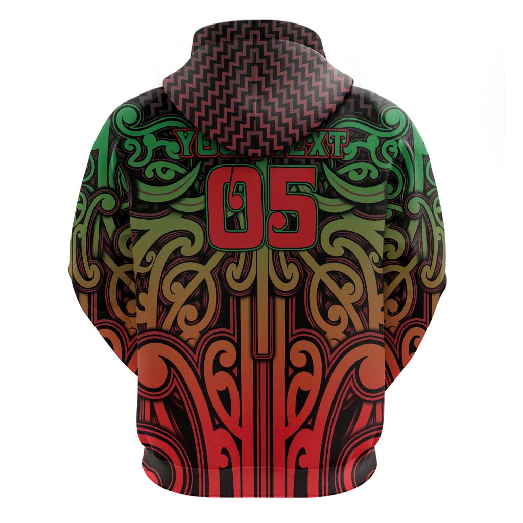 Custom Aotearoa Tuhoe Hoodie Maori Tribal Pattern Mix Poutama