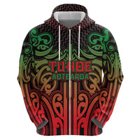 Custom Aotearoa Tuhoe Hoodie Maori Tribal Pattern Mix Poutama