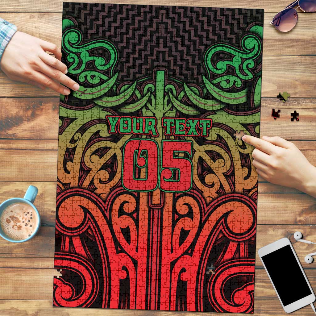 Custom Aotearoa Tuhoe Puzzle Maori Tribal Pattern Mix Poutama